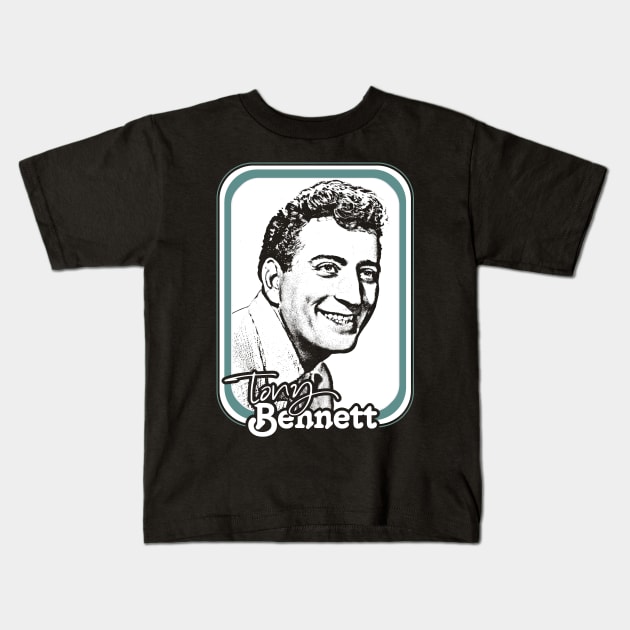 Tony Bennett / Retro Style Fan Design Kids T-Shirt by DankFutura